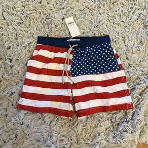 NWT Maamgic Red White Blue Swim Trunks - XS.